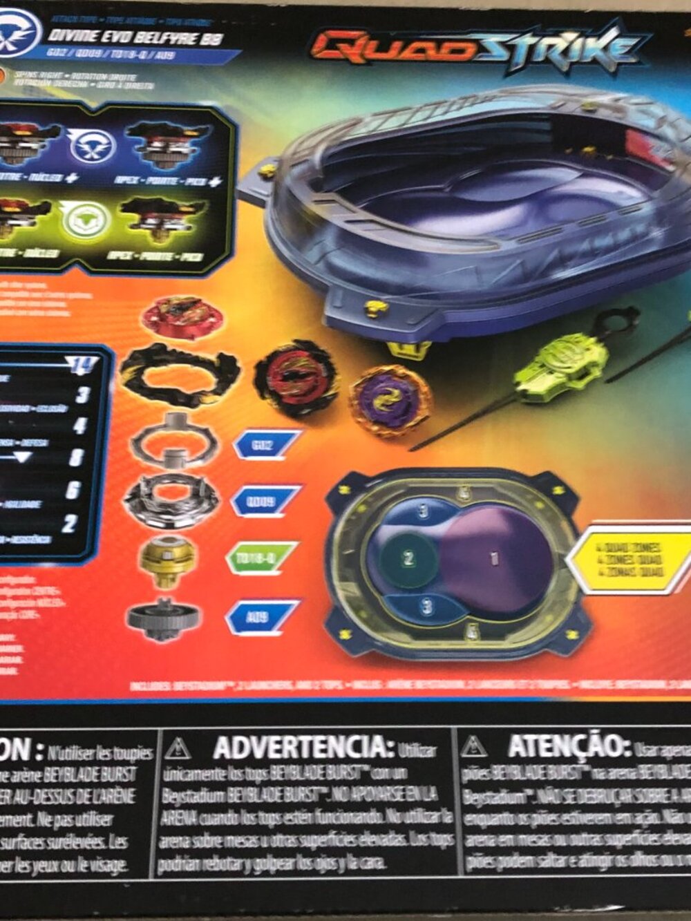 Hasbro Beyblade Burst Quad Strike Thunder Edge 4 in 1 New - Picture 4 of 5